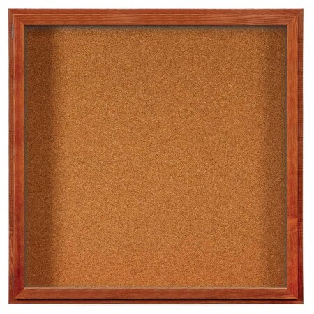 United Visual Products Outdoor Enclosed Combo Board, 72"x36", Gold Frame/Black & Ultramarine UVCB7236ODG-BLACK-ULTMAR